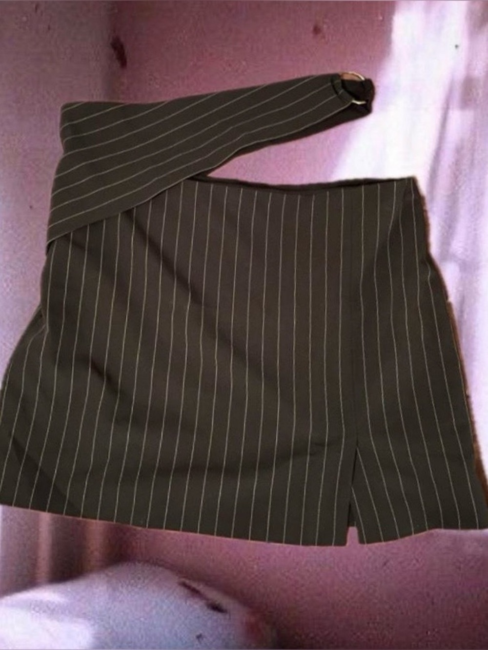 pinstripe miniskirt